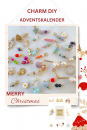 Adventskalender Charm Schmuck 2025: DIY Komplettset für Kette, Armband und Ohrringe für Frauen